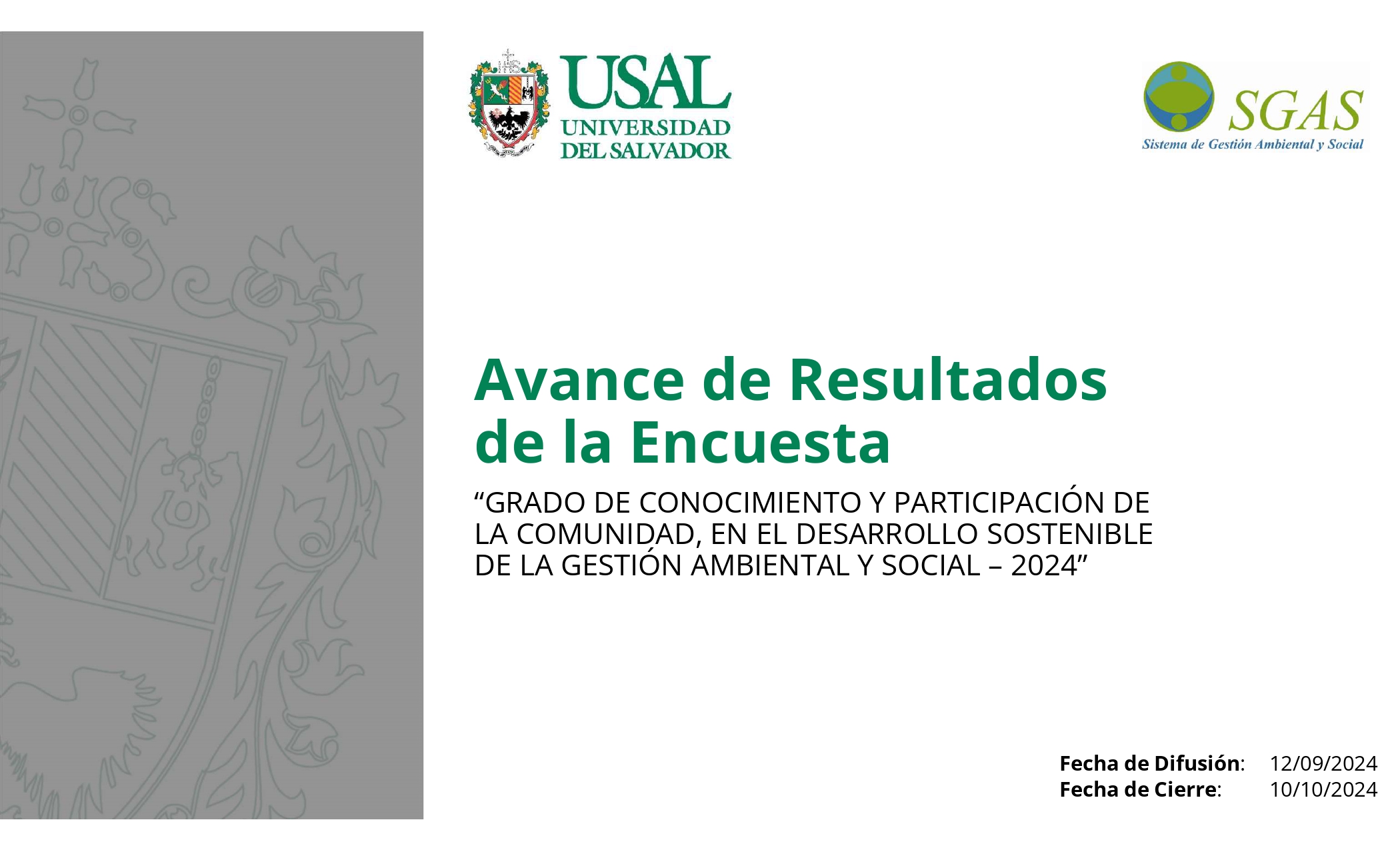 Avance de Resultados de la Encuesta